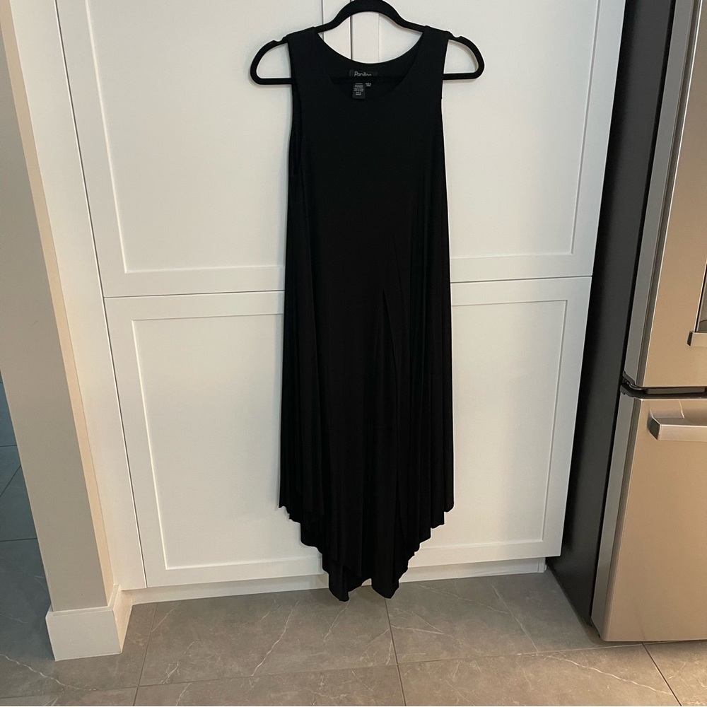 Papillon Blanc Black High Low Dress